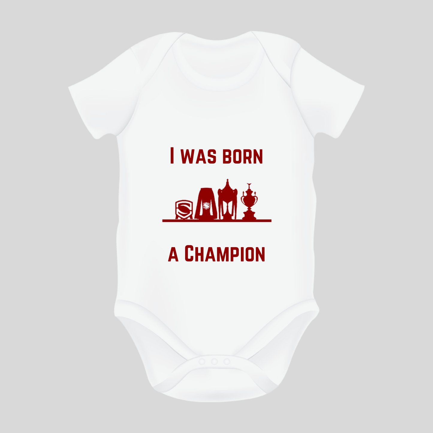 Born A Champion Baby Grow