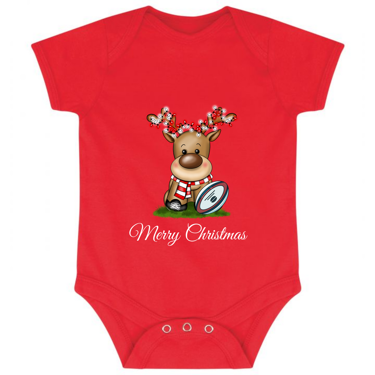 Reindeer Christmas Baby Grow