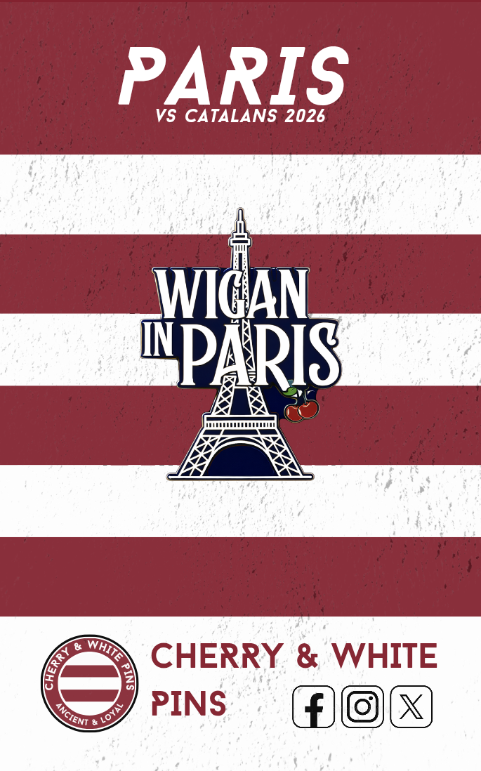 Wigan in Paris Pin Badge