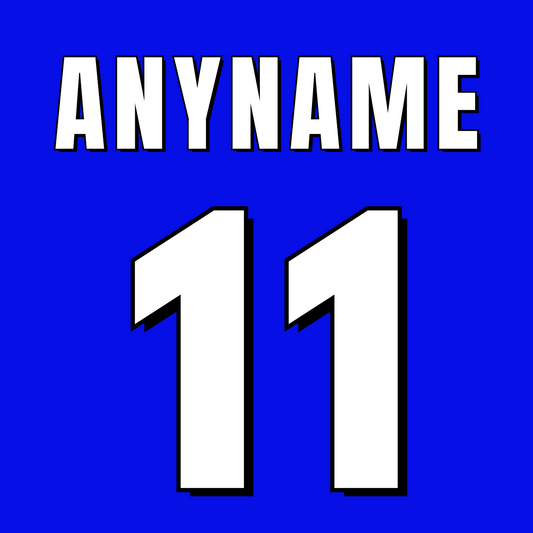 1998 Away Shirt Printing