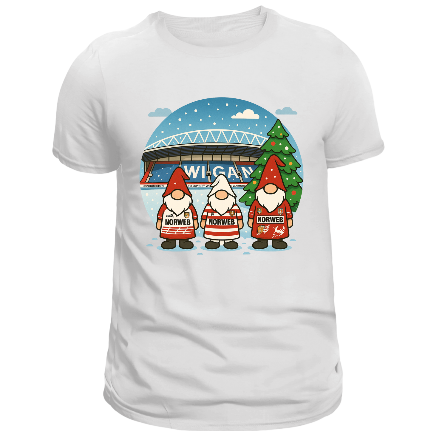 Wigan Retro Gonk Stadium Tee