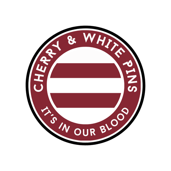 Cherry & White Pins