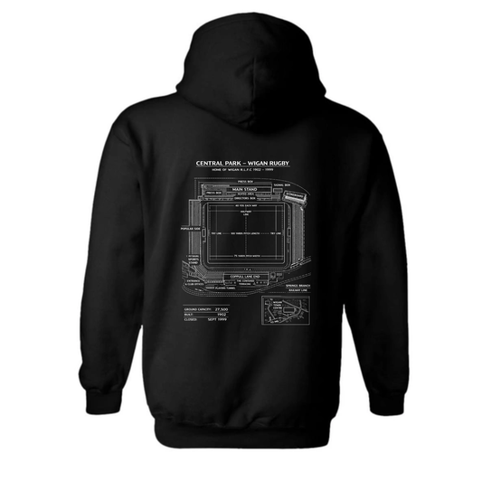 Central Park Blue Print Hoodie