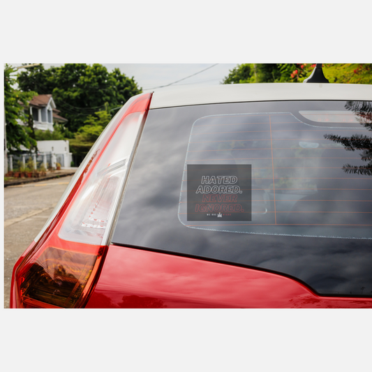 Hated Adored Car Window Sticker
