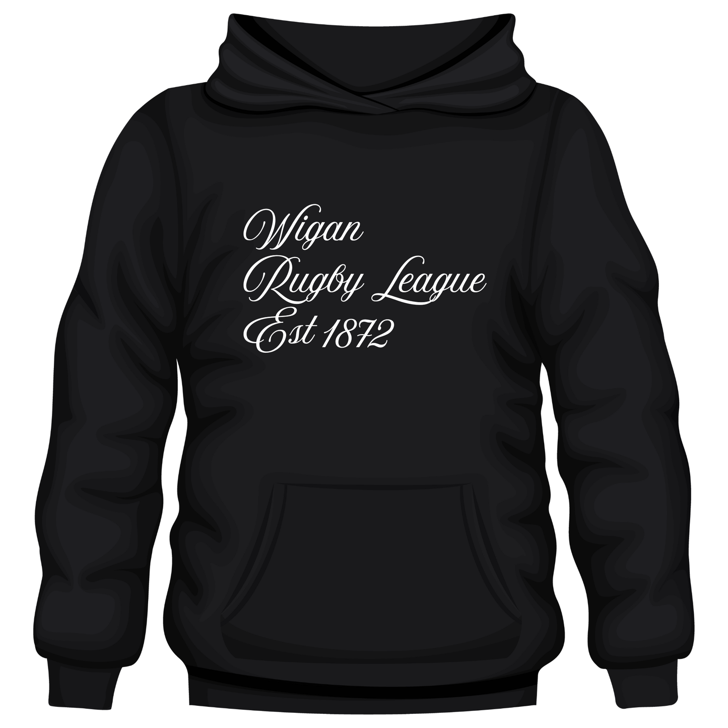 Wigan Rugby League Script Hoodie