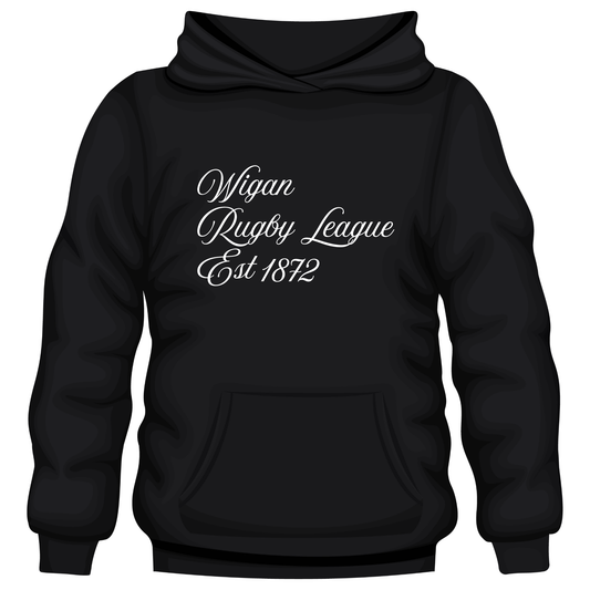 Wigan Rugby League Script Hoodie